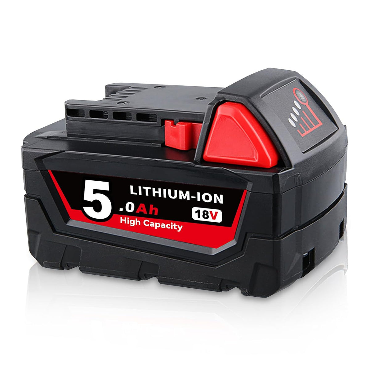 5.0Ah 1-Pack Replacement for Milwaukee 18V Lithium-Ion Battery MWL1810