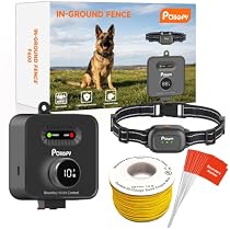 In-Ground Dog Fence, Underground Electric Pet Fence Training Collar System | with Latest Exclusive Tech, Overheat & Surge Protection, Correction Zone Adjustable, Tone+Vibration+Static, with 500 FT Wire