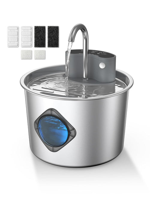 Stainless Steel Cordless Cat Water Fountain
