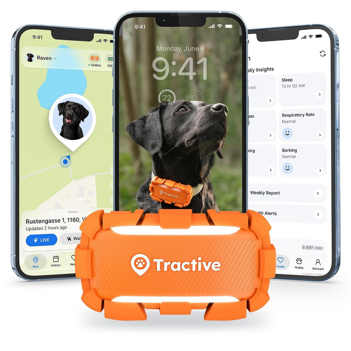Tractive XL Adventure Smart Dog Tracker GPS Collar
