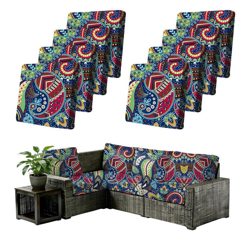 8-Piece Stretch Patio Sofa Cushion Covers
